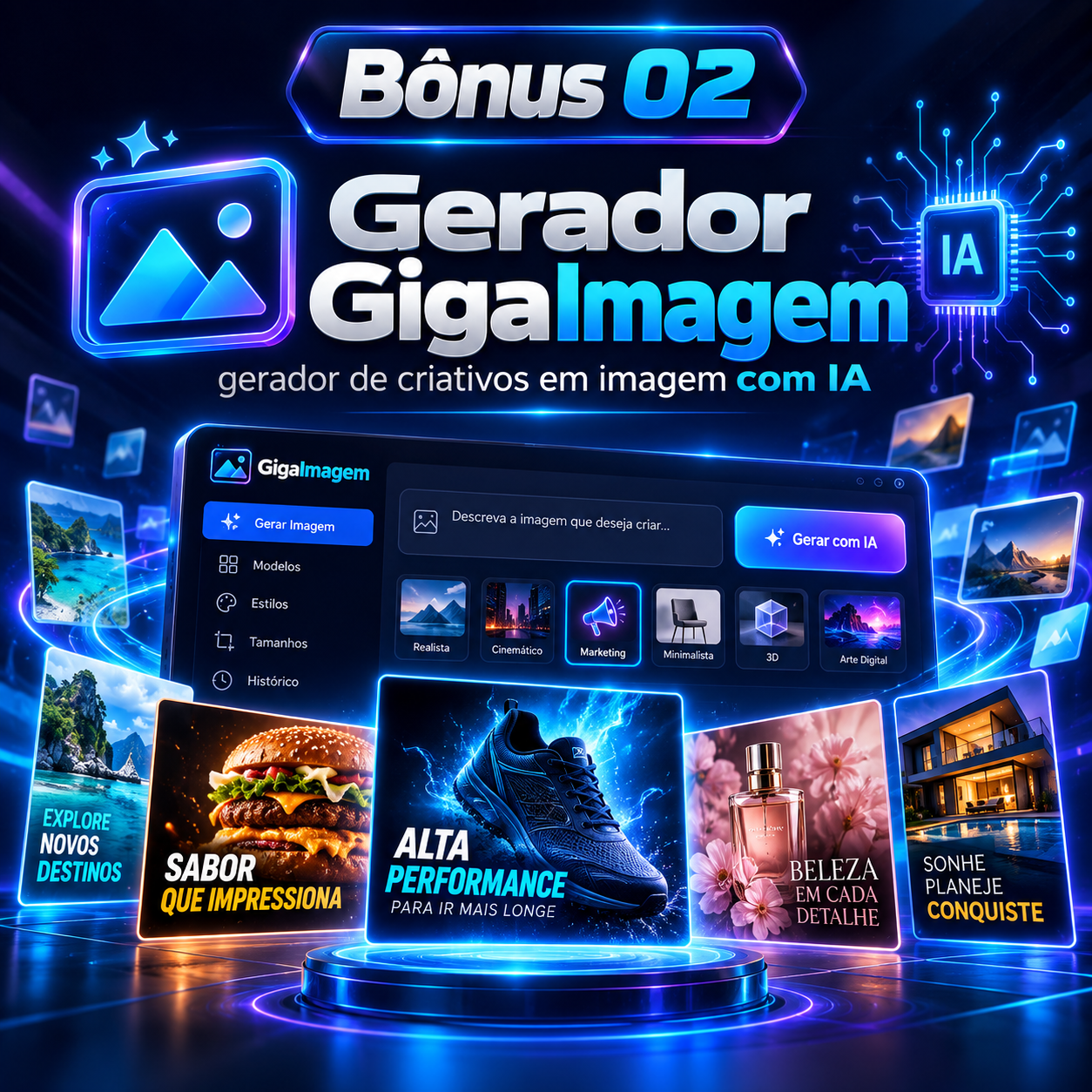 Bônus 02: Gerador GigaImagem de criativos em imagem com inteligência artificial